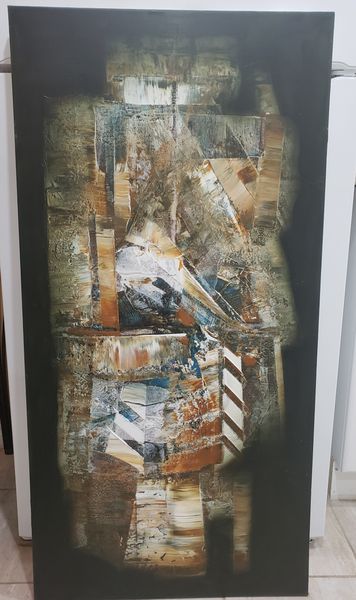 Ochre and Brown Vertical