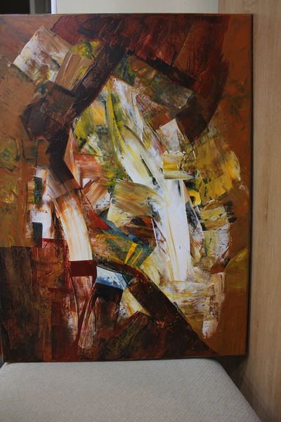 Warm Ochre and White