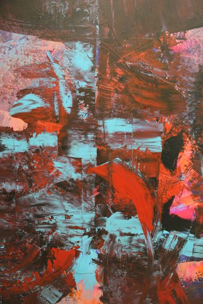 Red and Turquoise Vertical